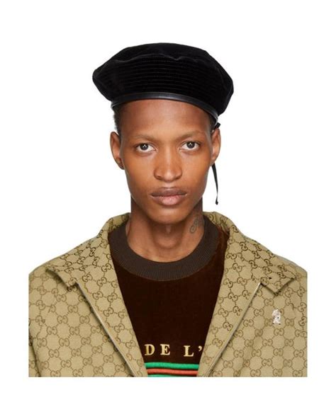 gucci beret men's|gucci fitted hat.